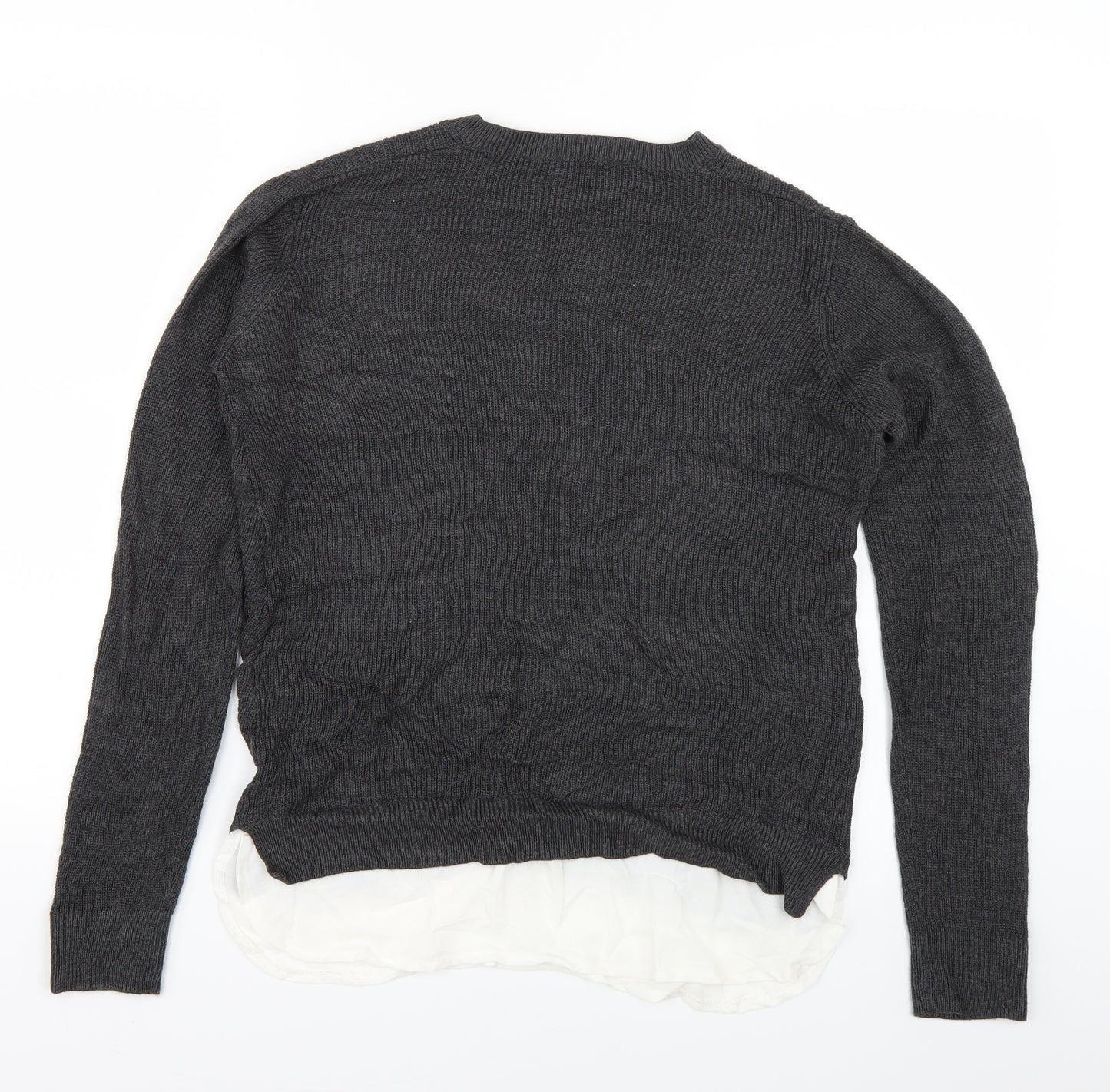 Dorothy Perkins Womens Grey  Knit Pullover Jumper Size 8