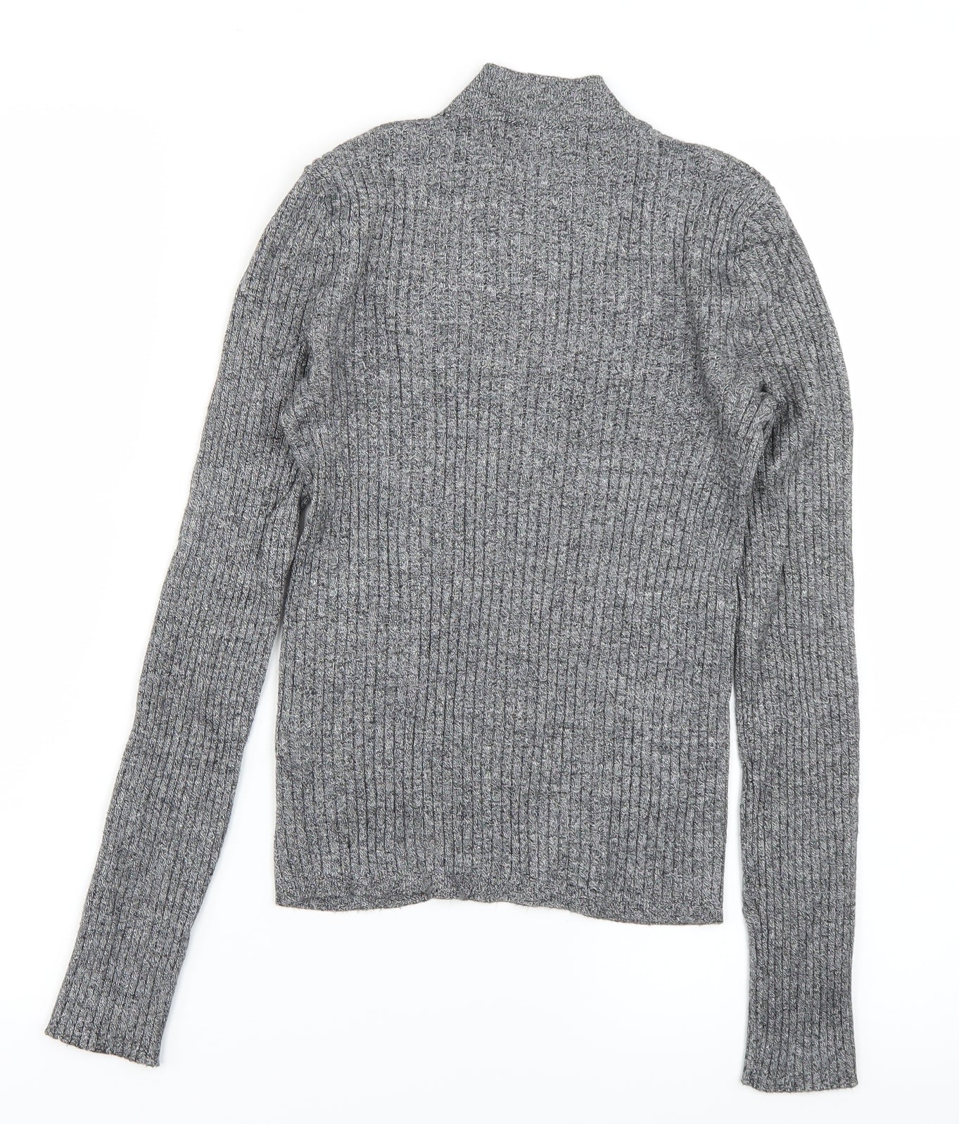 Bershka Womens Grey  Knit Basic T-Shirt Size M