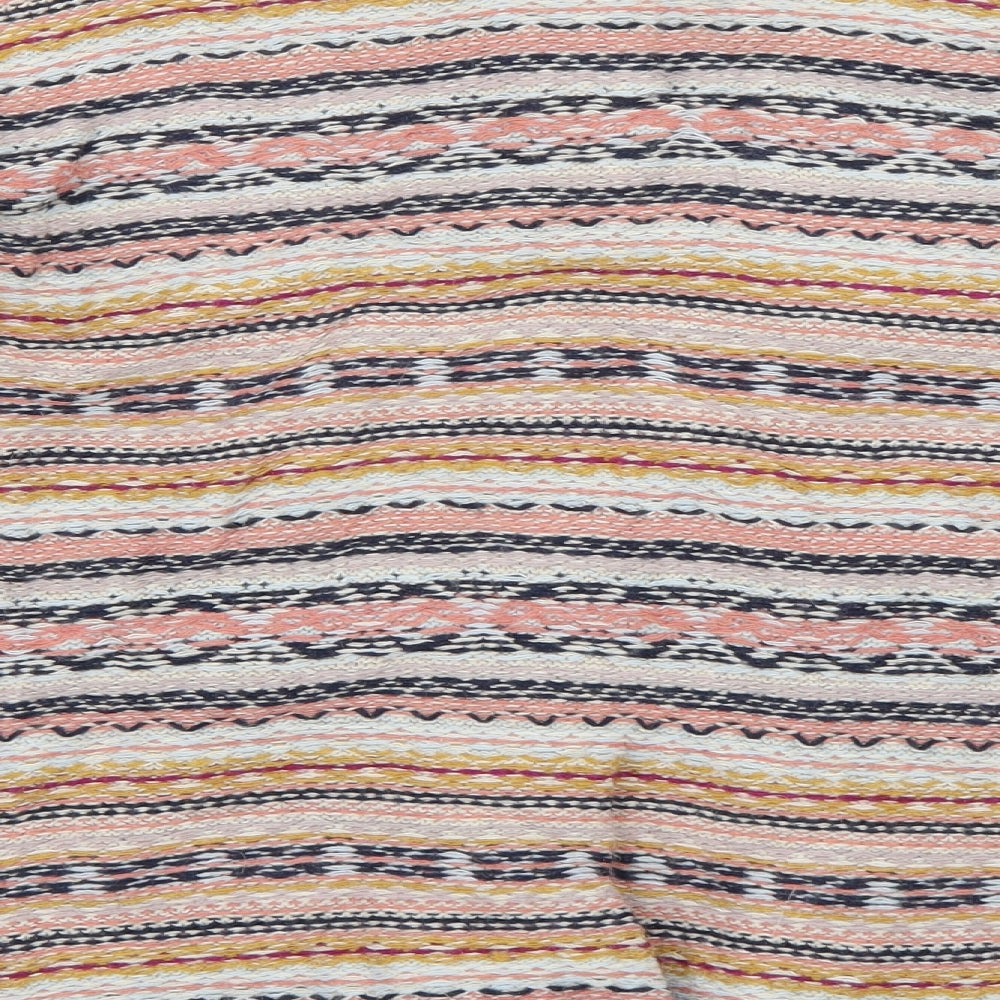 Indigo Womens Beige Striped Knit Cardigan Jumper Size 14