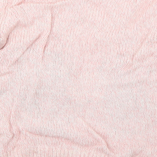 F&F Girls Pink  Knit Pullover Jumper Size 7-8 Years  - Christmas Jumper