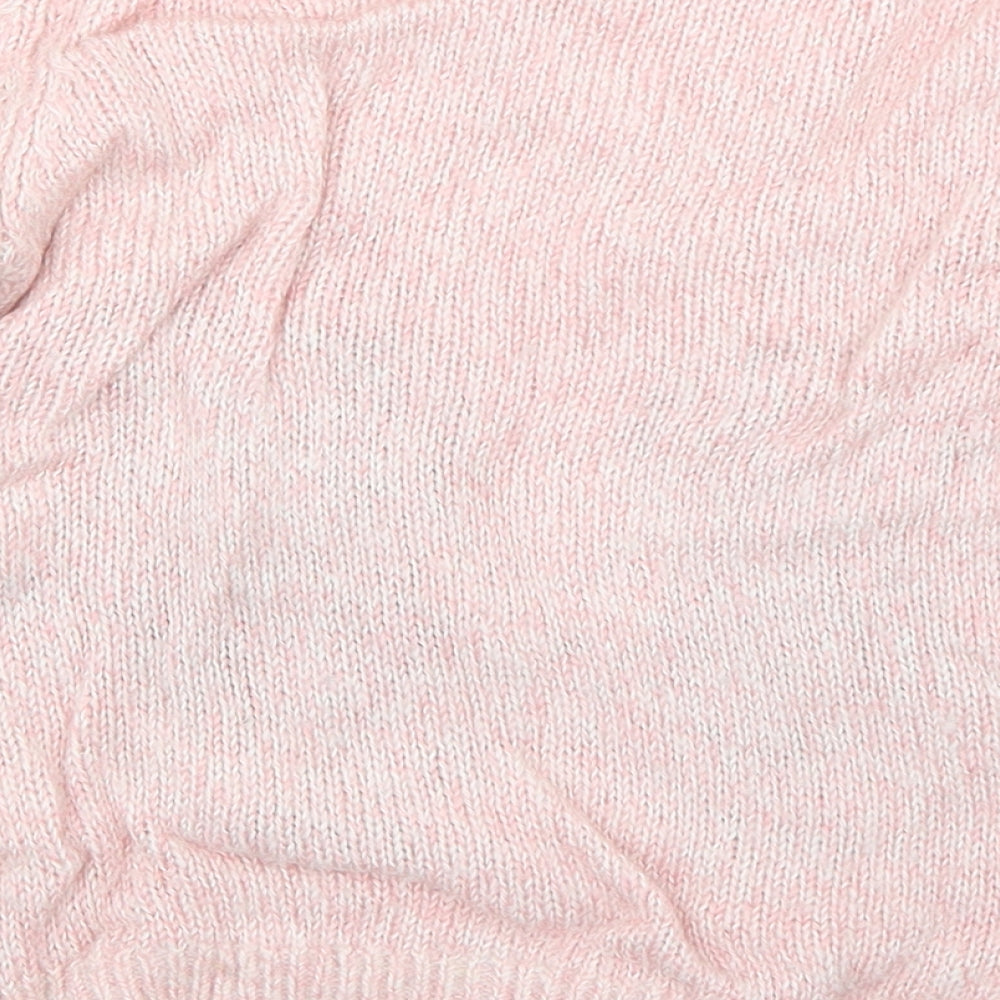F&F Girls Pink  Knit Pullover Jumper Size 7-8 Years  - Christmas Jumper