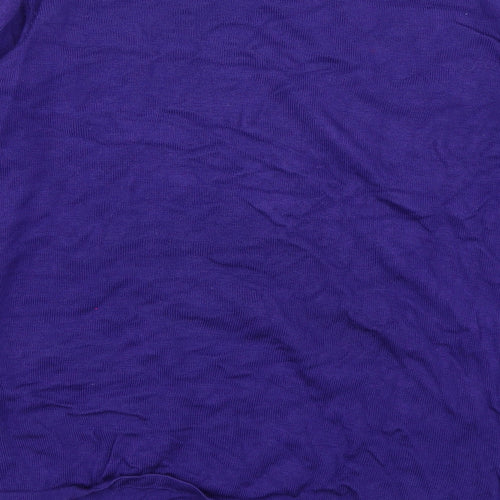 Fay Louise Womens Purple Floral Knit Pullover Jumper Size L