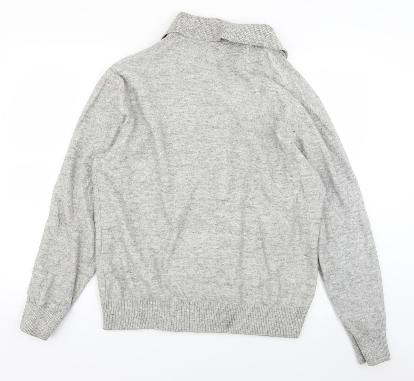 H&M Mens Grey  Knit Cardigan Jumper Size XL