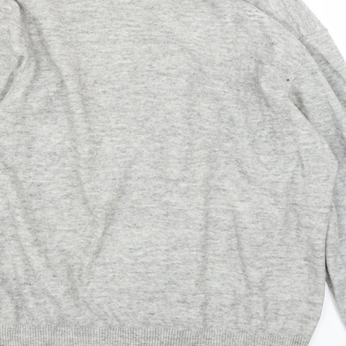 H&M Mens Grey  Knit Cardigan Jumper Size XL
