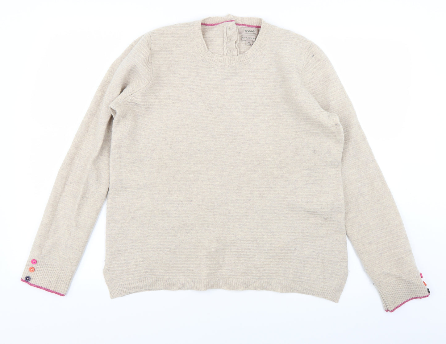 KEW Womens Beige   Pullover Jumper Size XL