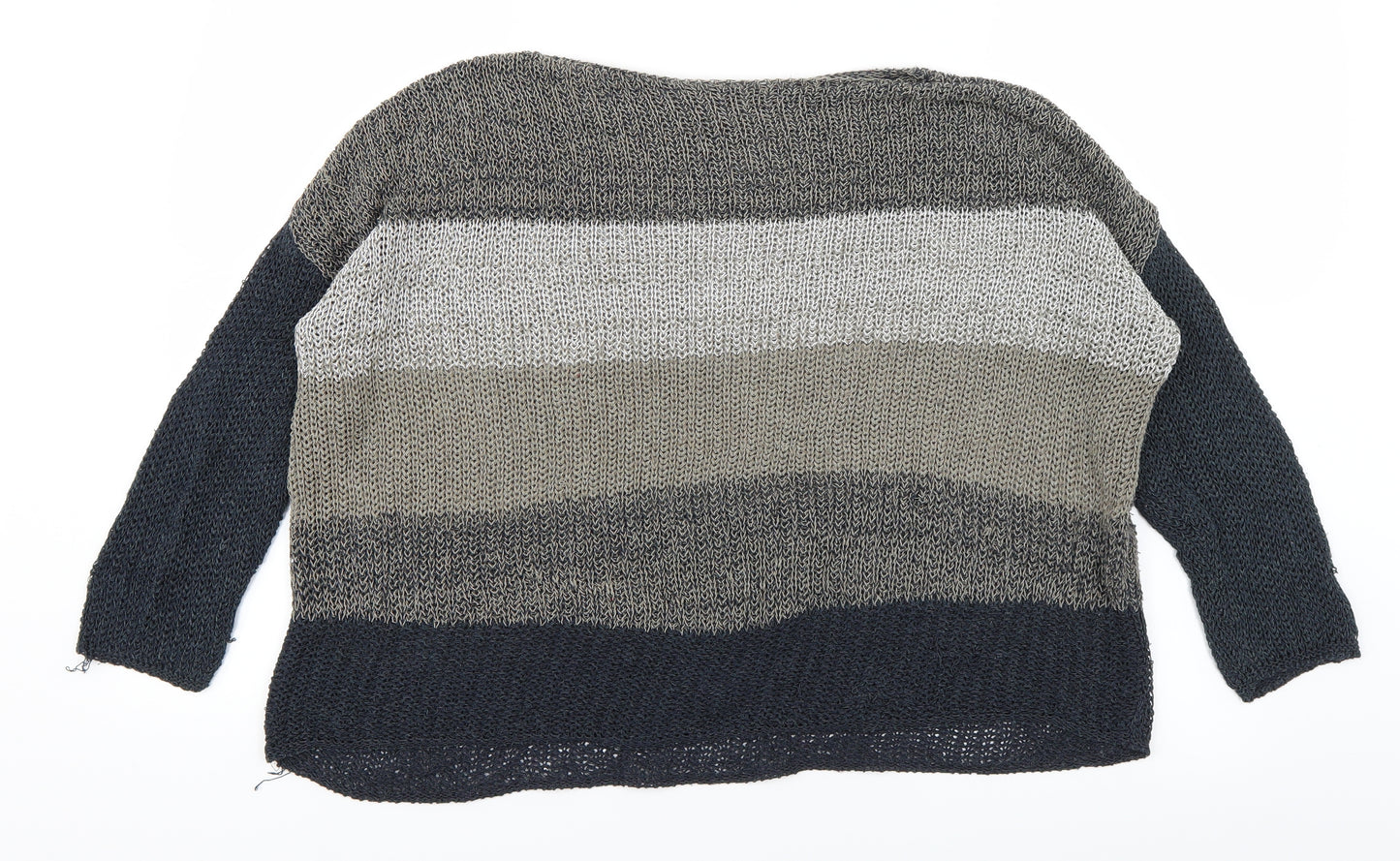 Phase Eight Womens Blue Striped Knit Pullover Jumper Size S