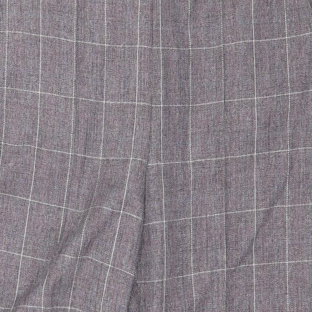 Damart Womens Purple Check  Trousers  Size 16 L25 in