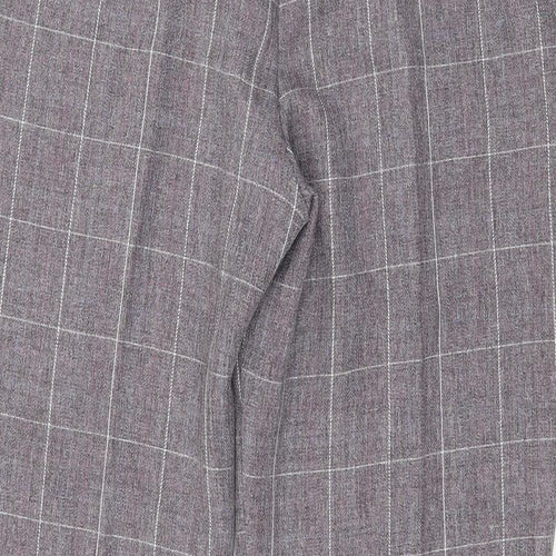Damart Womens Purple Check  Trousers  Size 16 L25 in