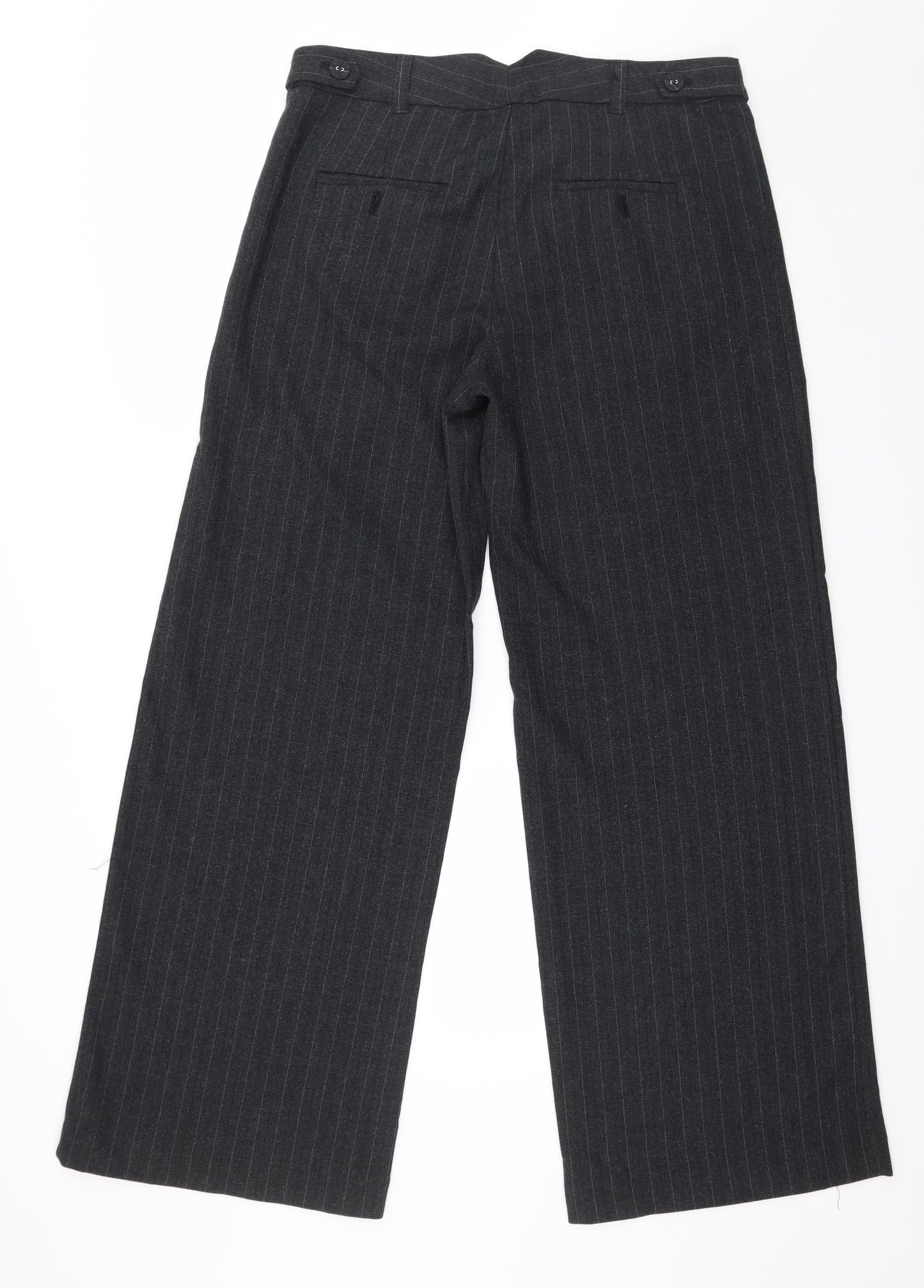 Atmosphere Womens Grey Striped  Trousers  Size 14 L31 in