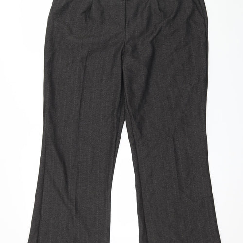 Evie Womens Brown Striped  Trousers  Size 12 L30 in