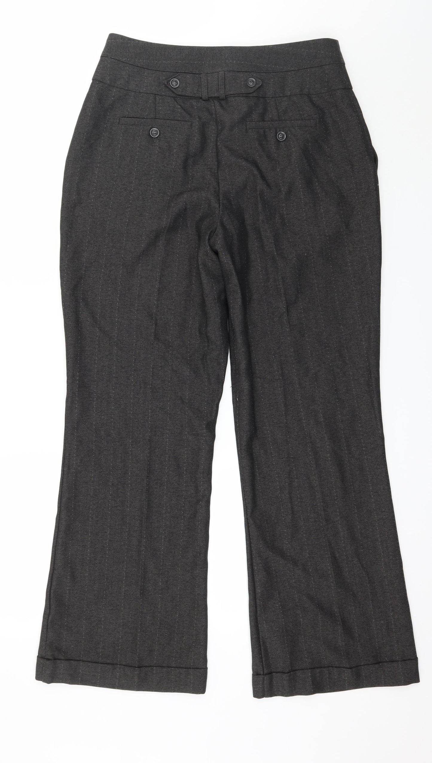 Evie Womens Brown Striped  Trousers  Size 12 L30 in