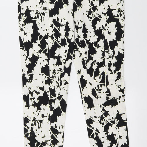 Atmosphere Womens Black Floral  Trousers  Size 10 L27 in