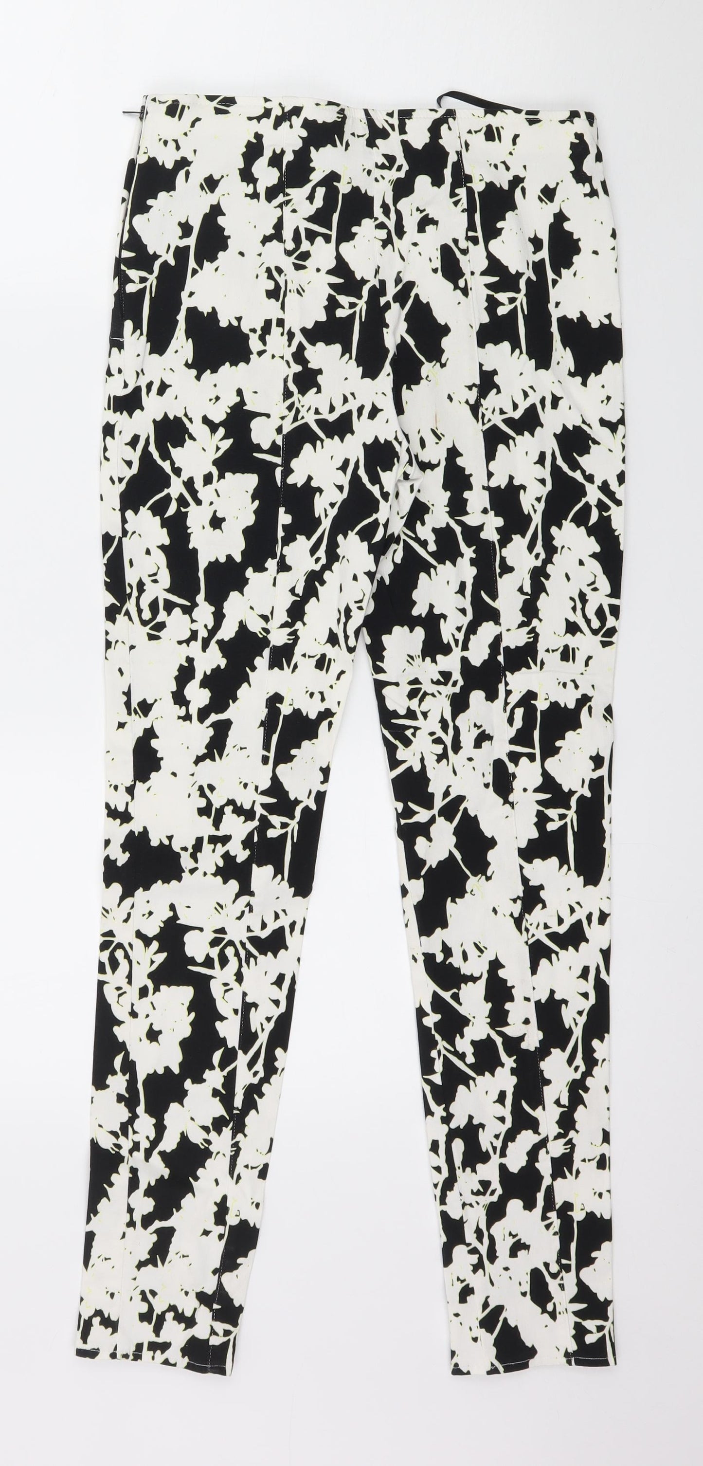 Atmosphere Womens Black Floral  Trousers  Size 10 L27 in