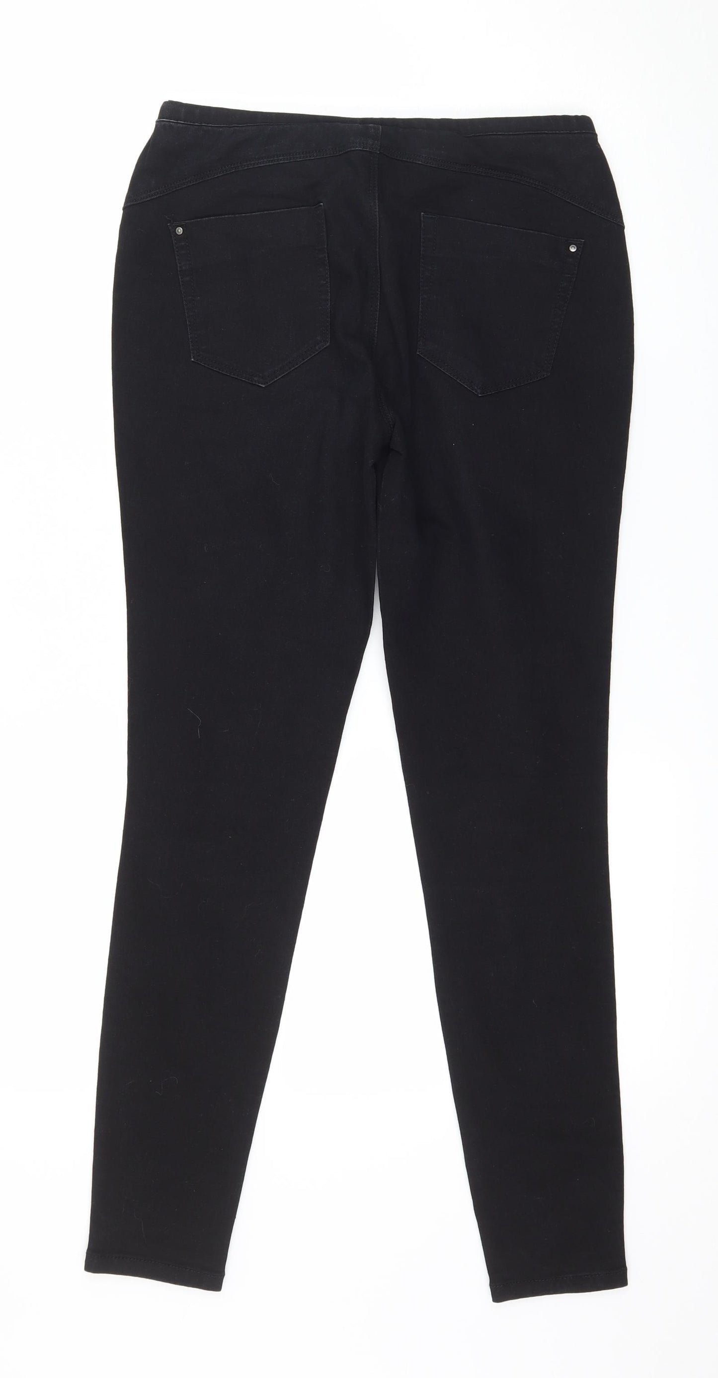 Denim & Co. Womens Black  Denim Skinny Jeans Size 8 L28 in
