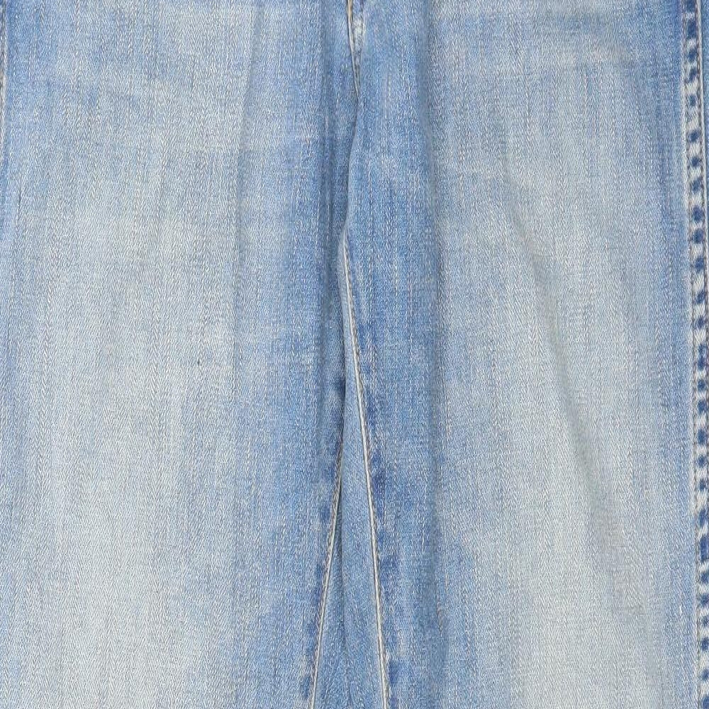 Wrangler Mens Blue  Denim Straight Jeans Size 32 in L34 in