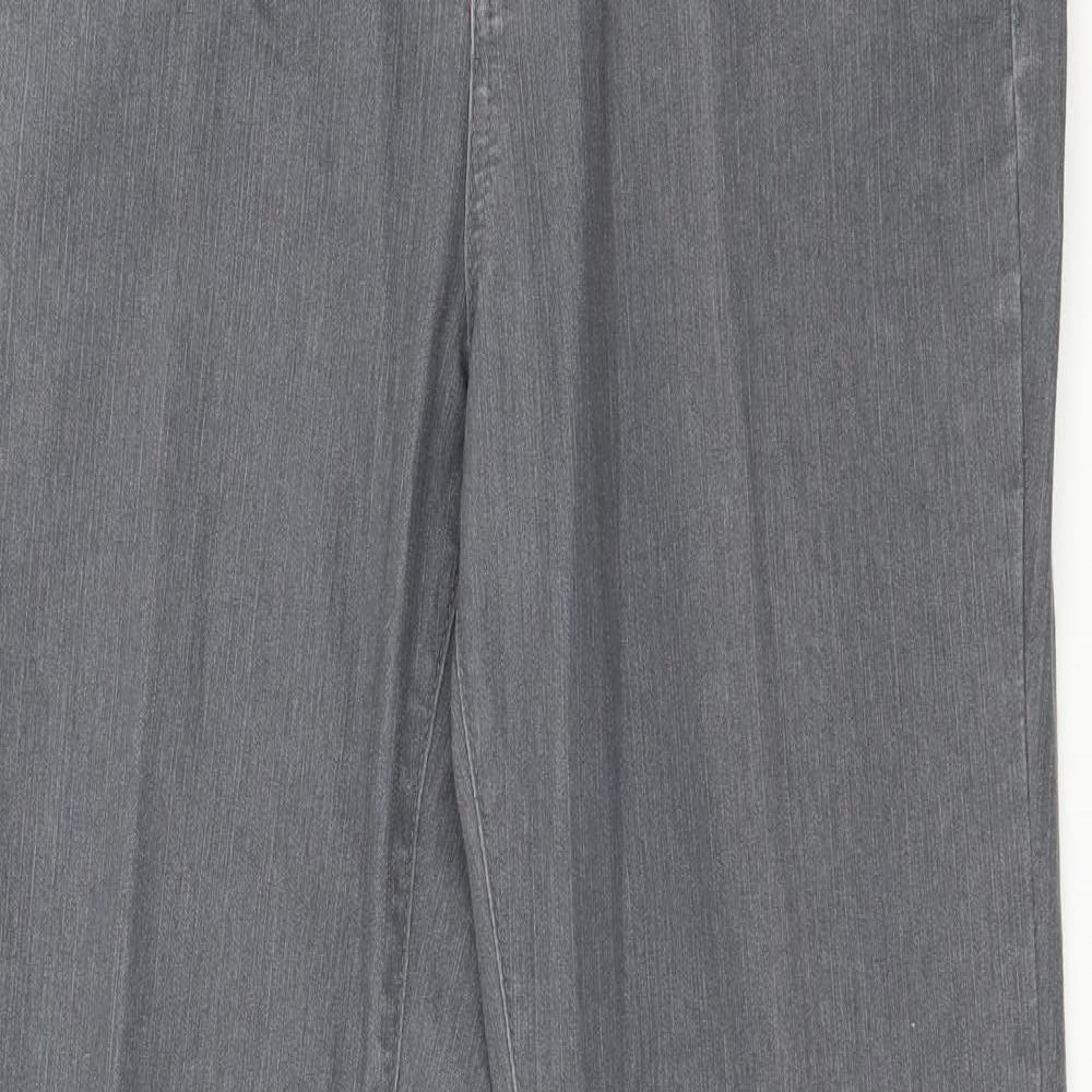 Marks and Spencer Womens Grey  Denim Straight Jeans Size 12 L33 in