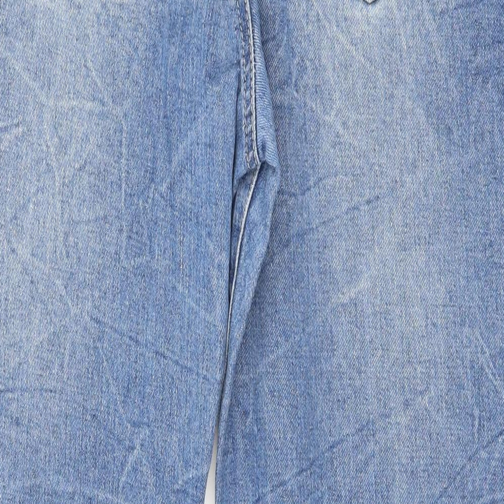 Boohoo Womens Blue  Denim Straight Jeans Size 14 L29 in