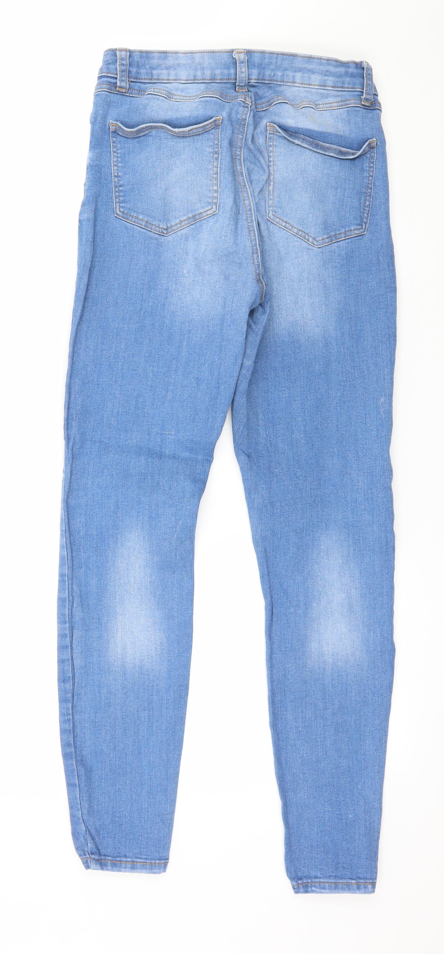 Denim & Co. Womens Blue  Denim Skinny Jeans Size 12 L28 in