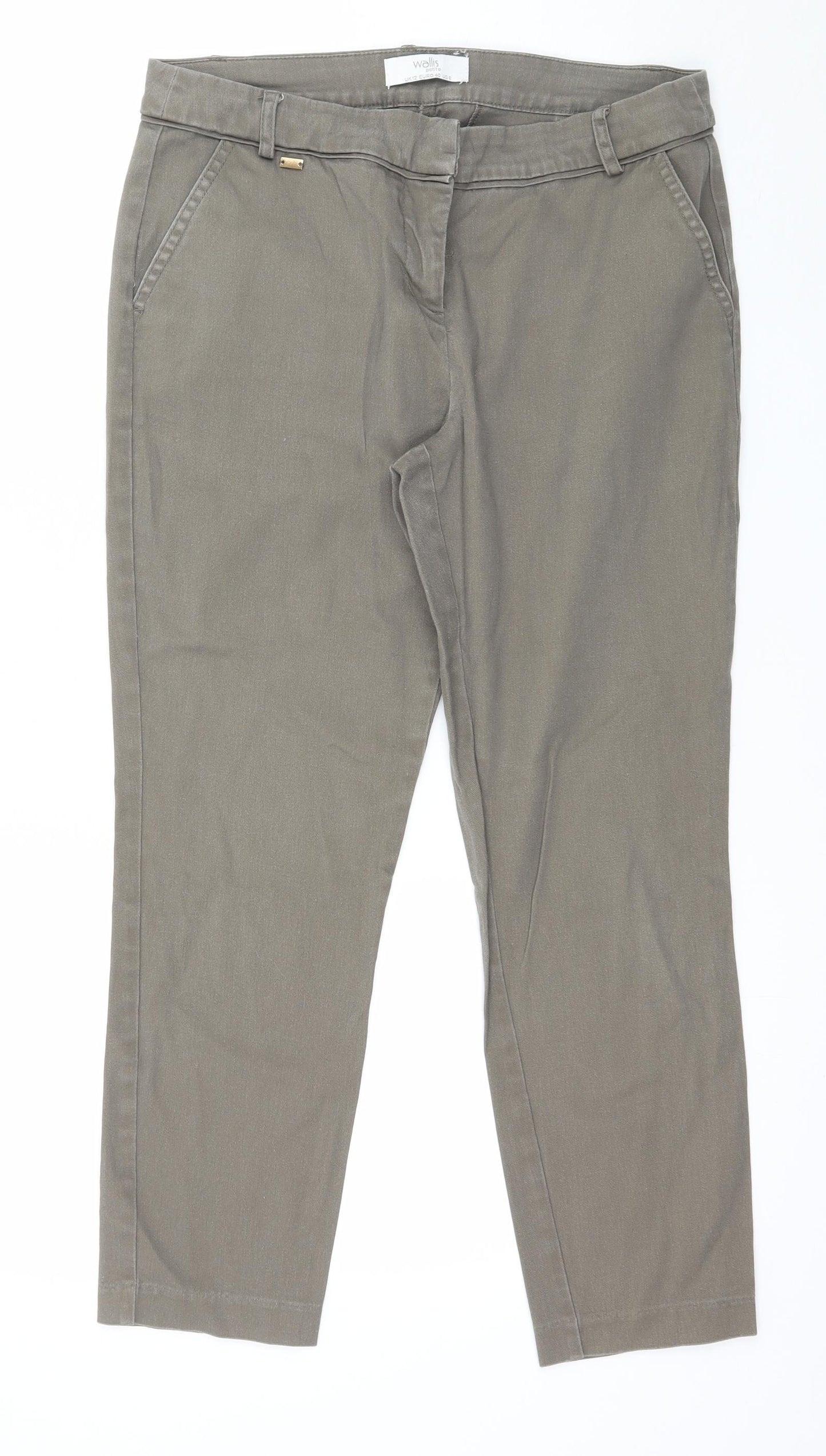 Wallis Womens Grey   Trousers  Size 12 L25 in