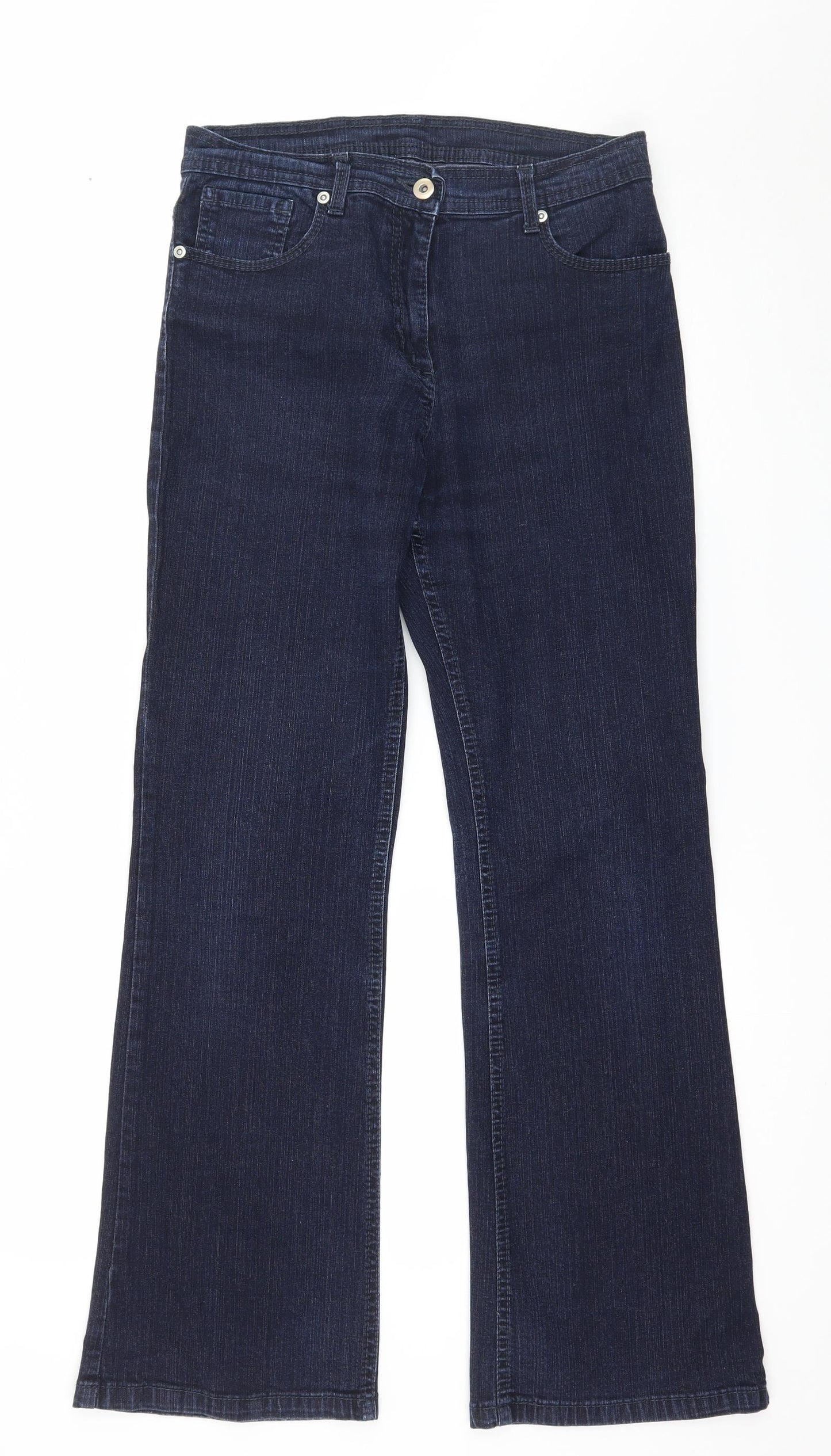 Marks and Spencer# Womens Blue  Denim Straight Jeans Size 8 L29 in