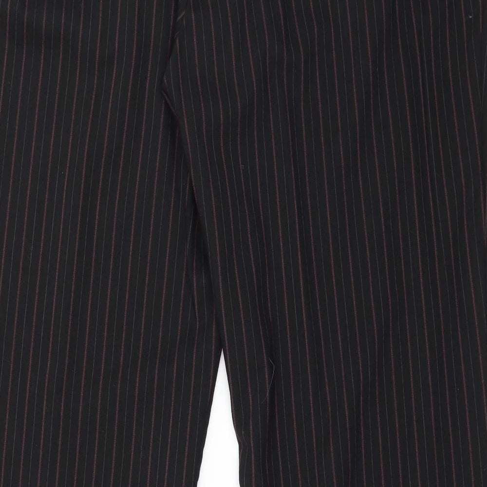 Preworn Womens Black Striped  Trousers  Size 20 L33 in
