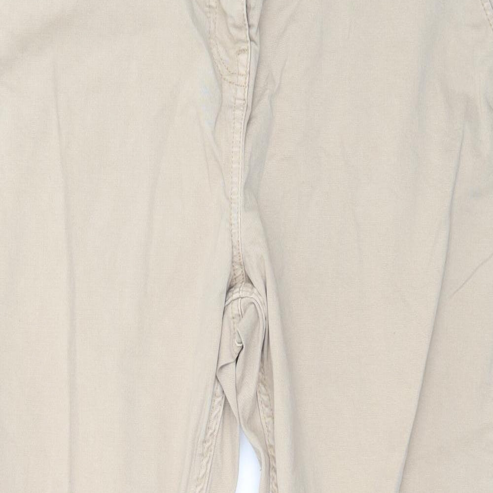 NEXT Womens Brown   Chino Trousers Size 16 L26 in
