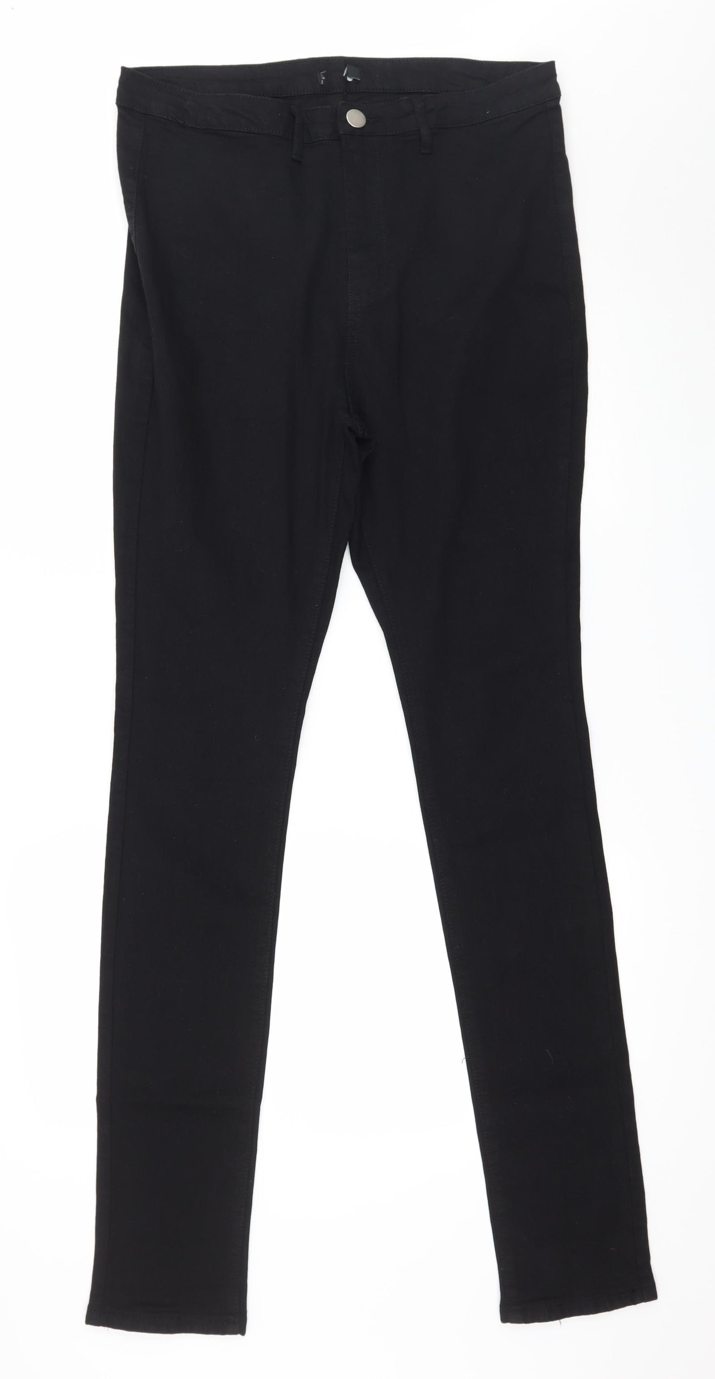 Preworn Womens Black  Denim Skinny Jeans Size 36 in L35 in