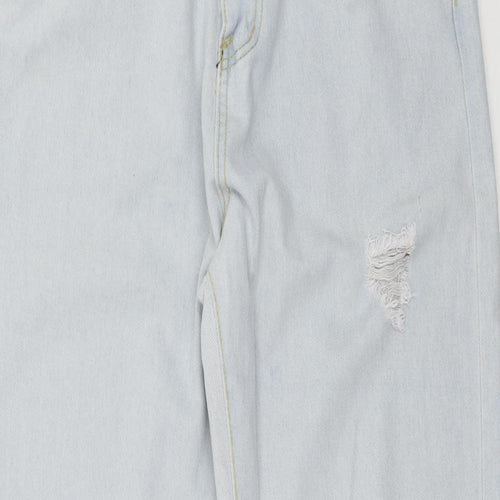 Preworn Womens Blue  Denim Wide-Leg Jeans Size 32 in L30 in
