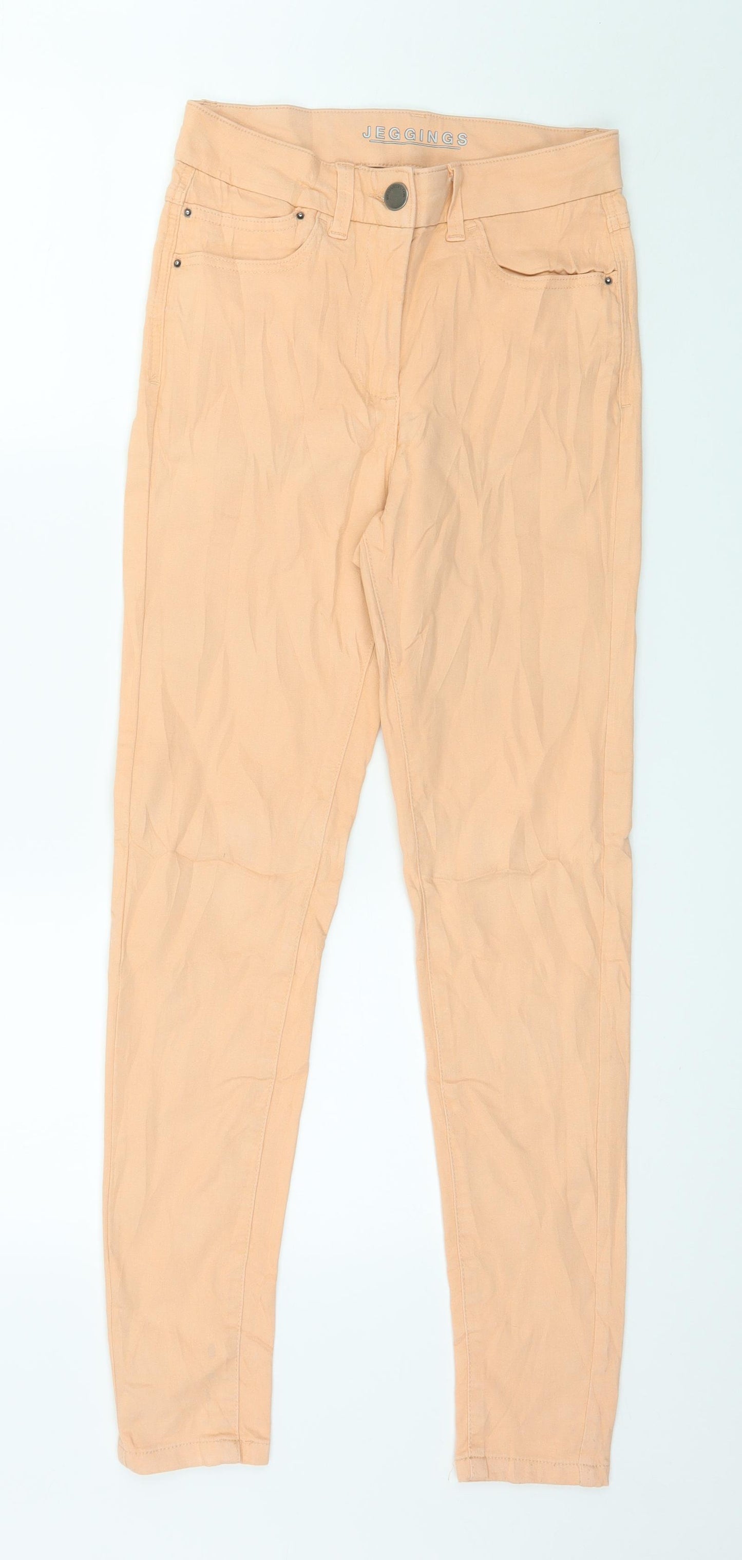Marks and Spencer Womens Orange  Denim Skinny Jeans Size 8 L28 in