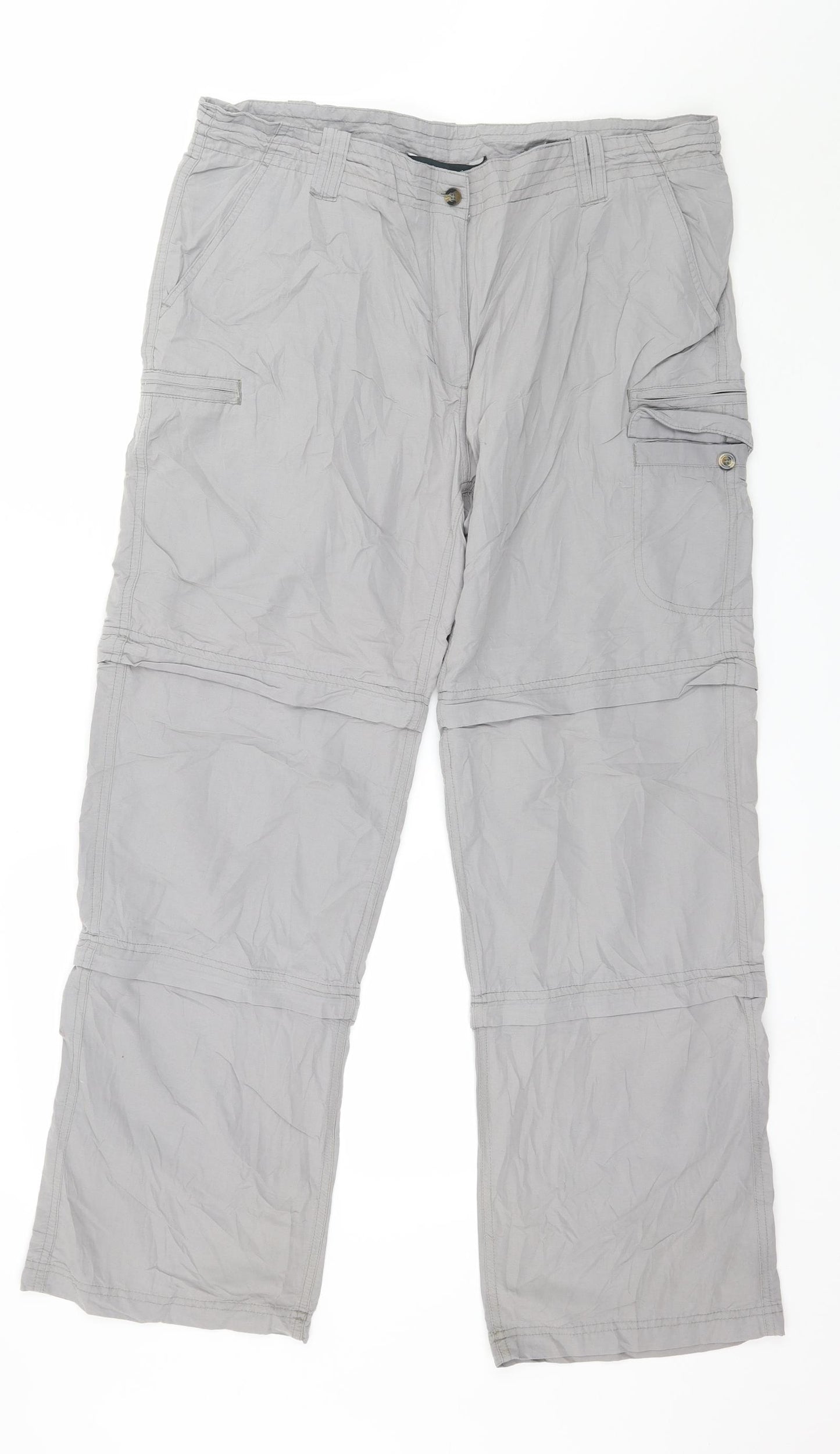 Technicals Womens Grey   Trousers  Size 14 L29 in