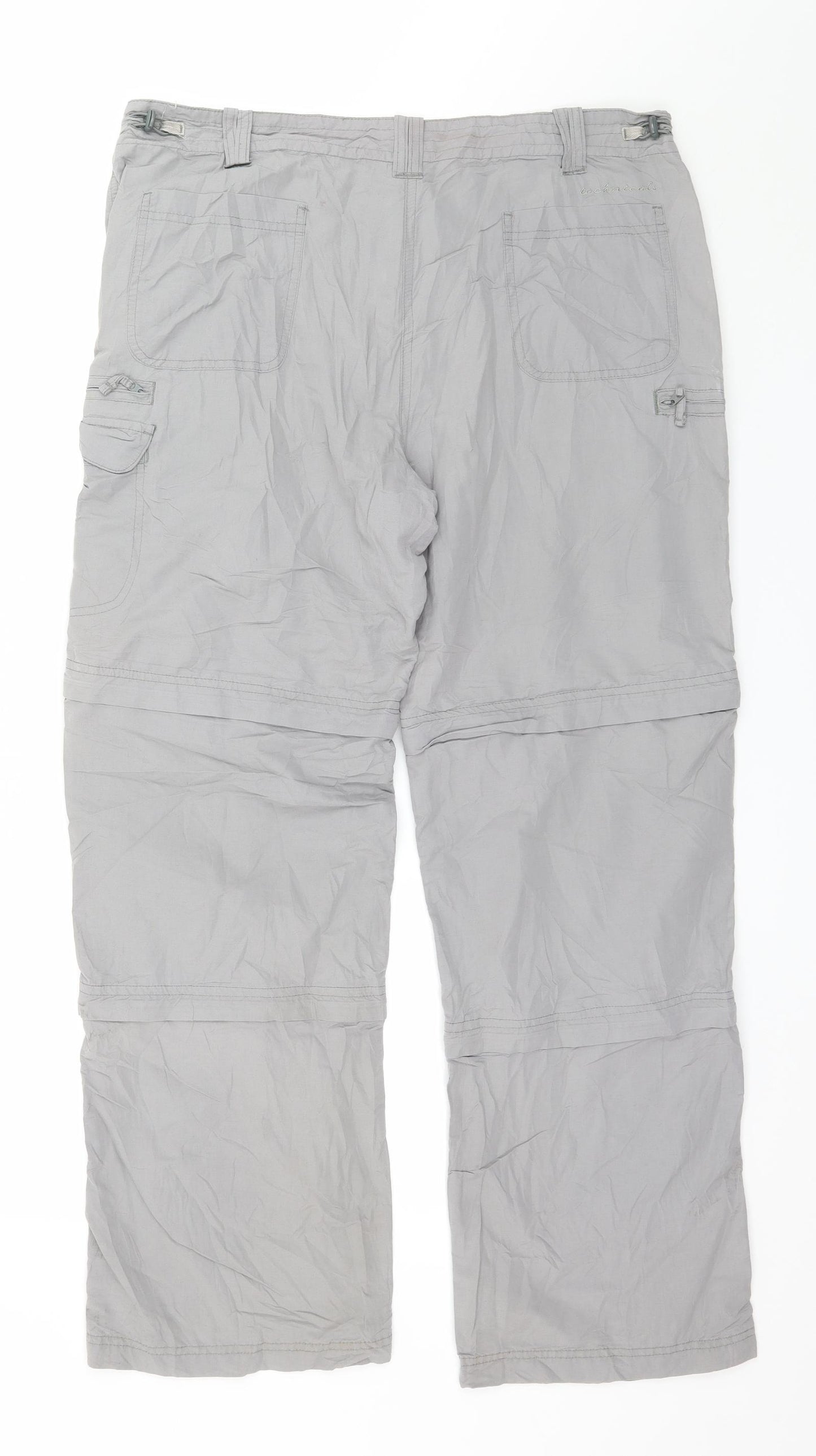 Technicals Womens Grey   Trousers  Size 14 L29 in