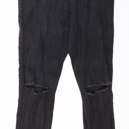Denim & Co. Womens Grey  Denim Skinny Jeans Size 14 L28 in