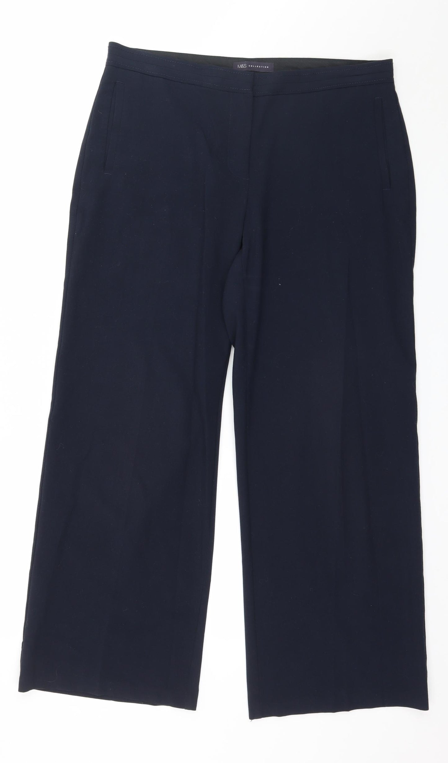 Marks and Spencer Womens Blue   Trousers  Size 14 L28 in