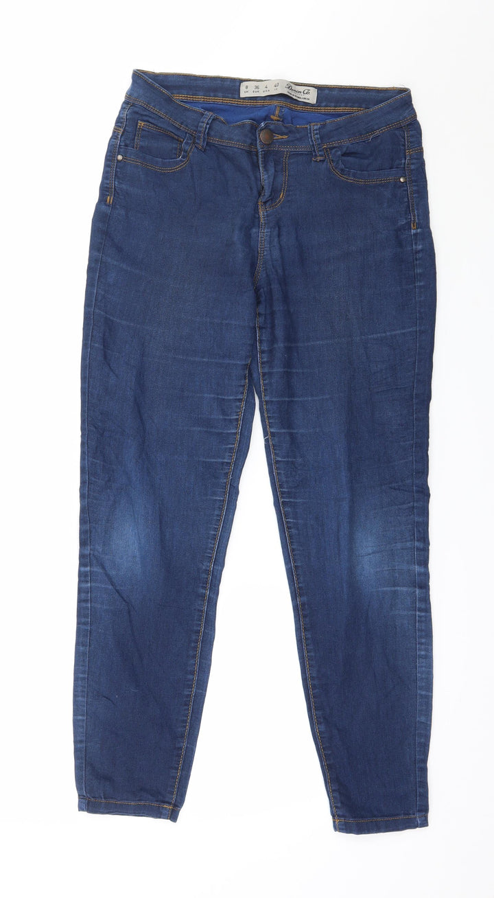 Denim & Co. Womens Blue Denim Skinny Jeans Size 8 L26 in