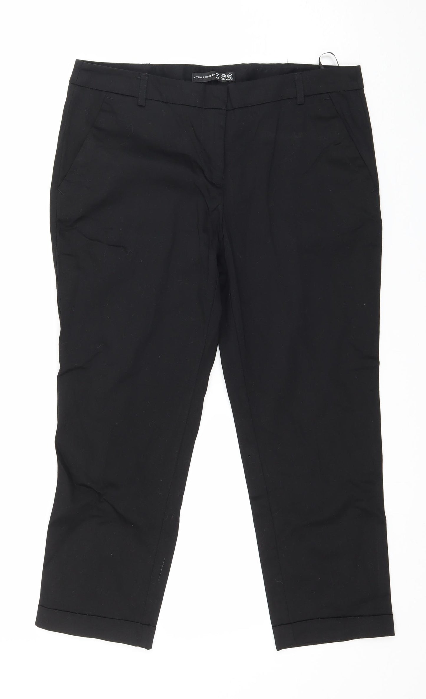 Atmosphere Womens Black   Cropped Trousers Size 8 L21 in