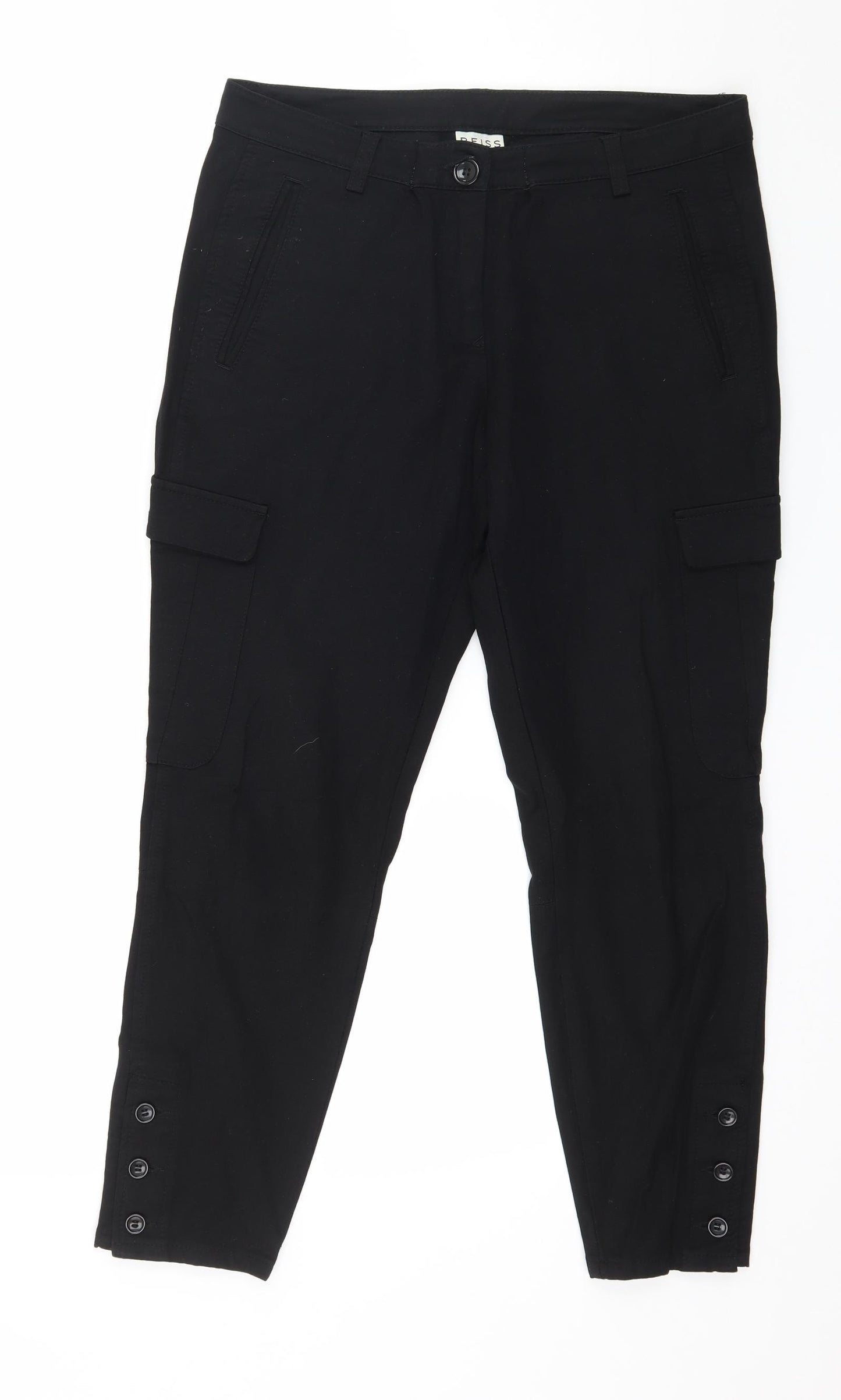 Reiss Womens Black   Trousers  Size 10 L25 in