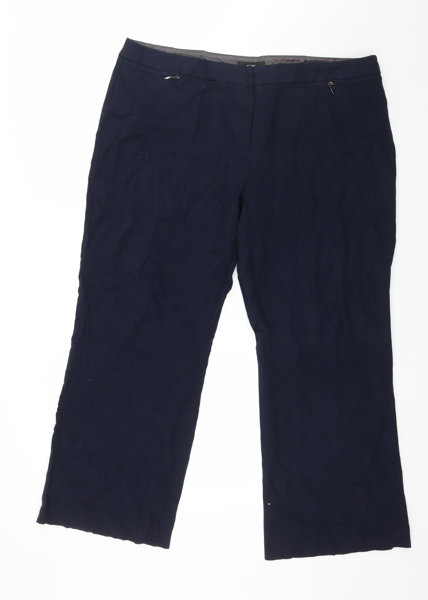 Marks and Spencer Womens Blue   Trousers  Size 20 L28 in