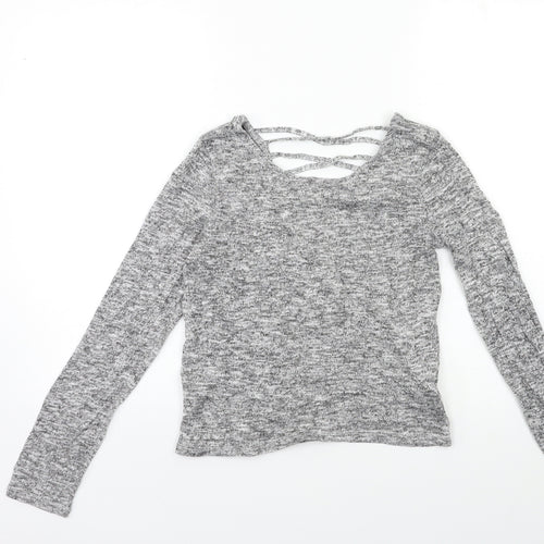 H&M Womens Grey  Knit Pullover Jumper Size M