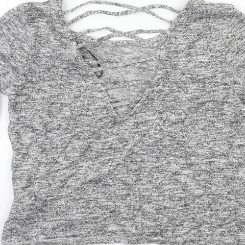 H&M Womens Grey  Knit Pullover Jumper Size M