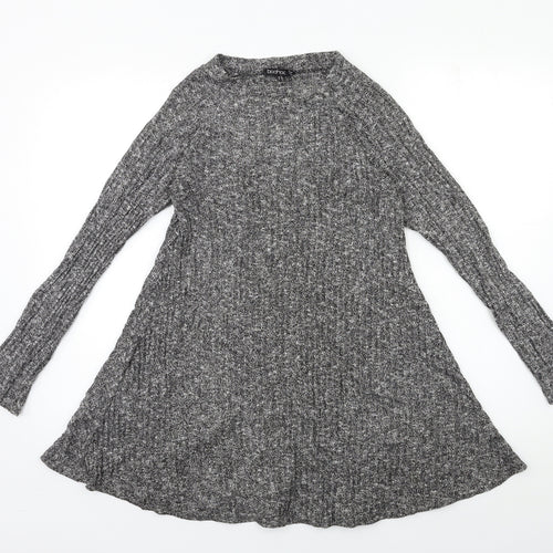 Boohoo Womens Grey  Knit Pullover Jumper Size 10
