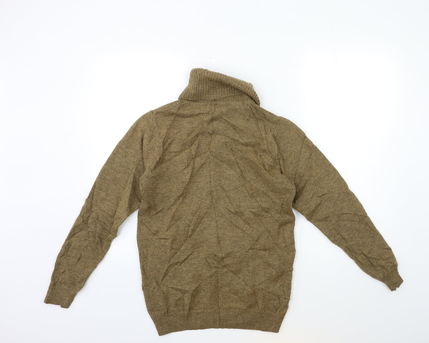 Woolovers Womens Brown  Knit Pullover Jumper Size XS