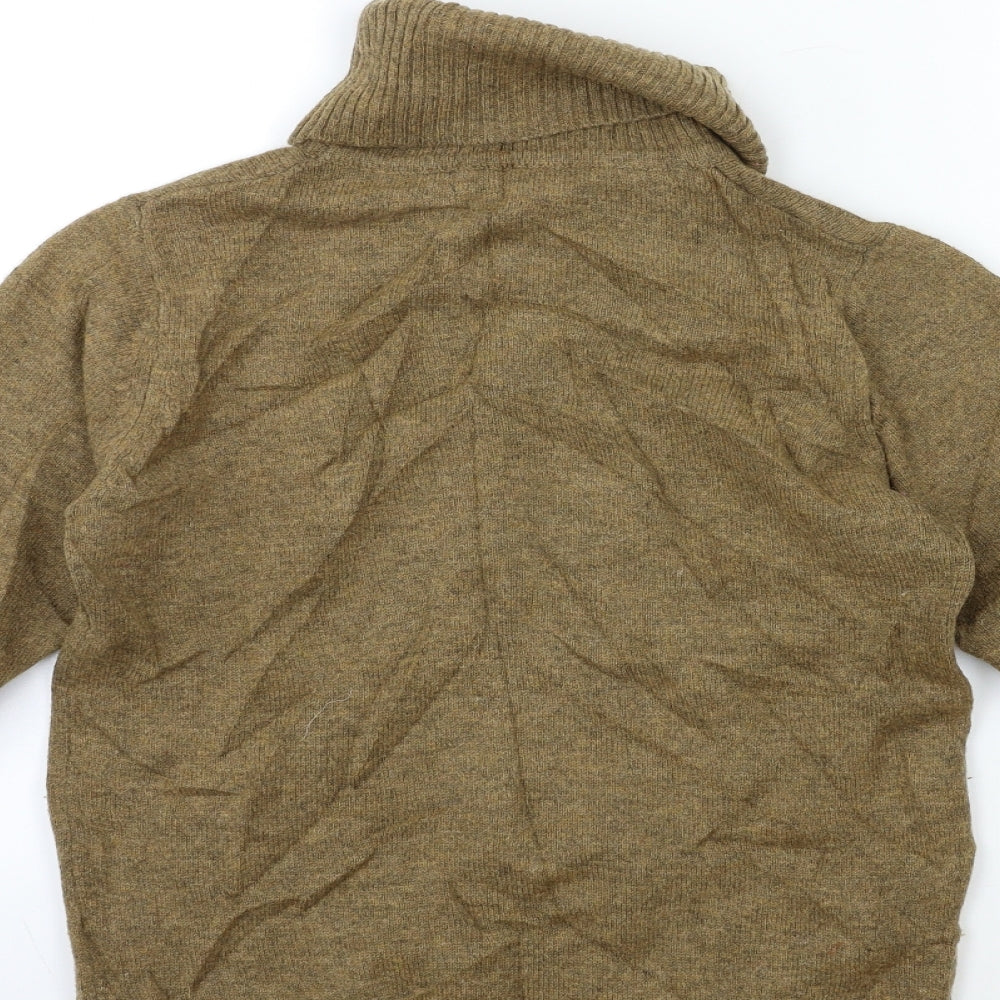 Woolovers Womens Brown  Knit Pullover Jumper Size XS