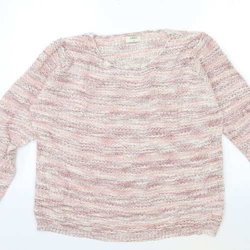 Papaya Womens Pink  Knit Pullover Jumper Size M