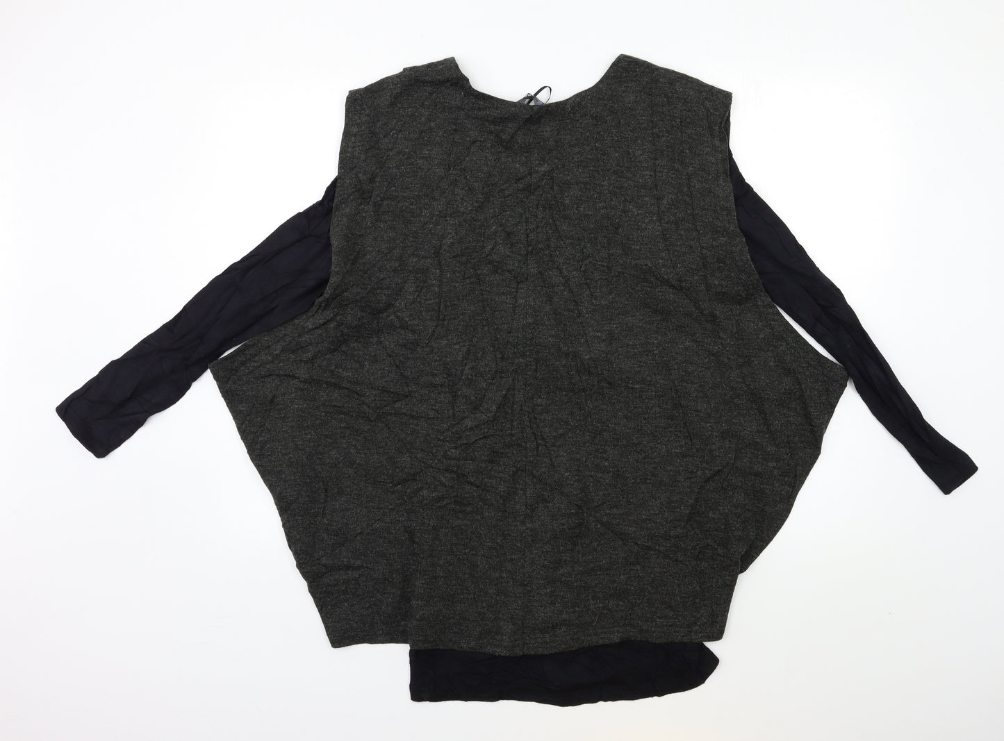 Klass Womens Grey  Knit Pullover Jumper Size S