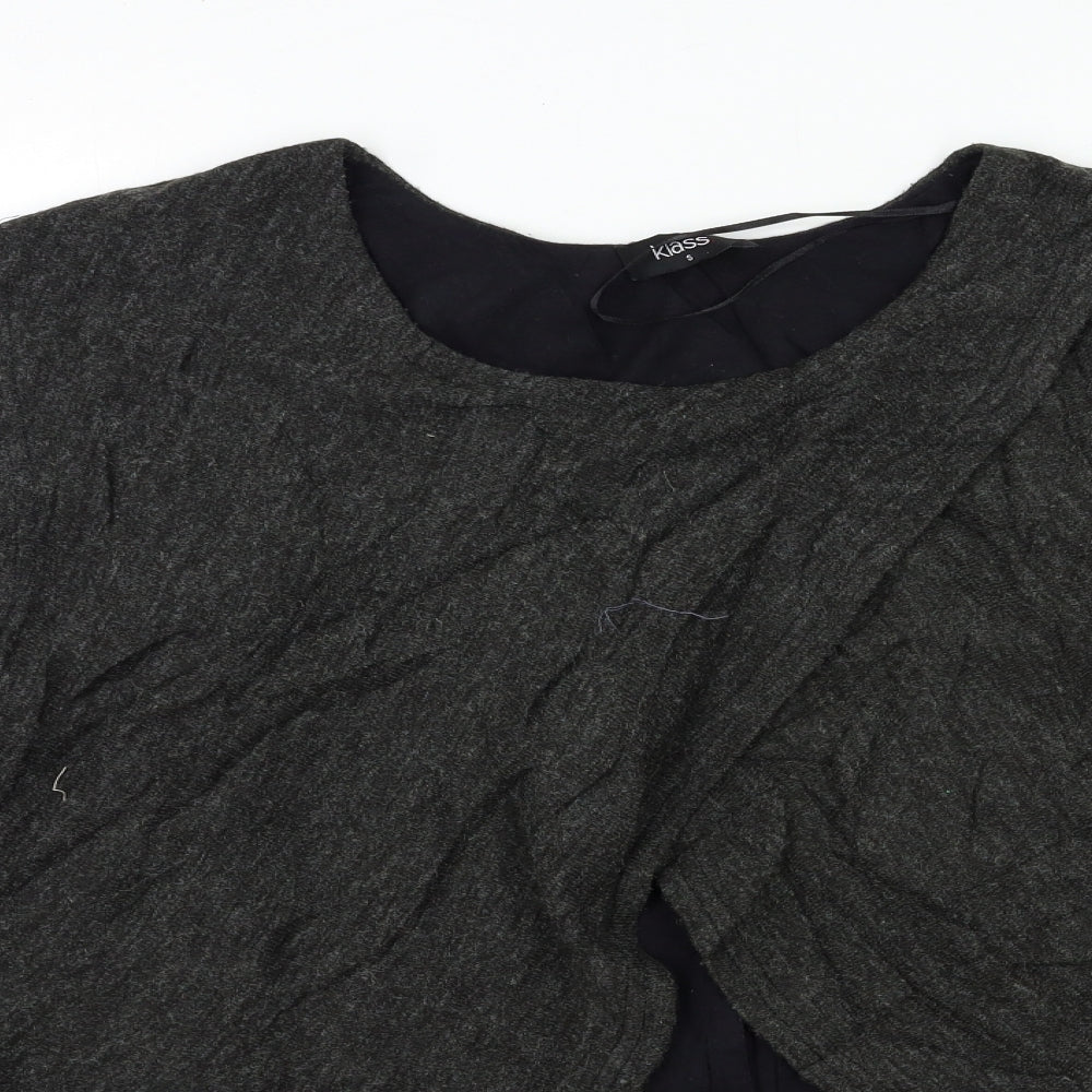 Klass Womens Grey  Knit Pullover Jumper Size S