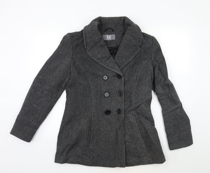 BHS Womens Grey   Overcoat Blazer Size 12