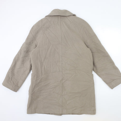 Preworn Womens Grey   Overcoat Coat Size 10