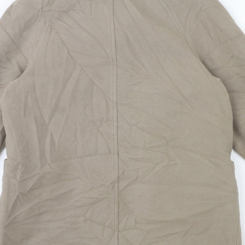 Preworn Womens Grey   Overcoat Coat Size 10