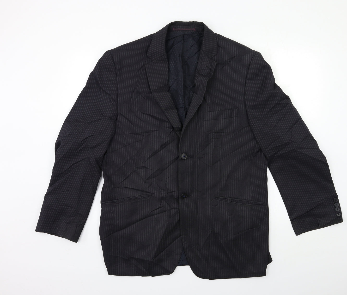 NEXT Mens Blue Striped  Jacket Suit Jacket Size 42