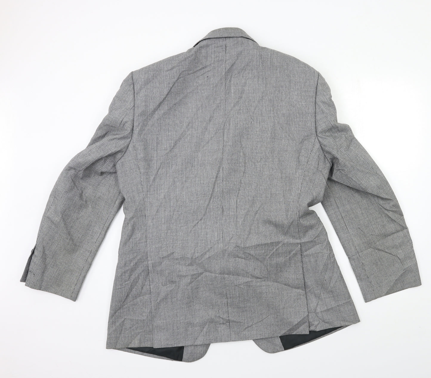 Marks and Spencer Mens Grey Check  Jacket Suit Jacket Size 42